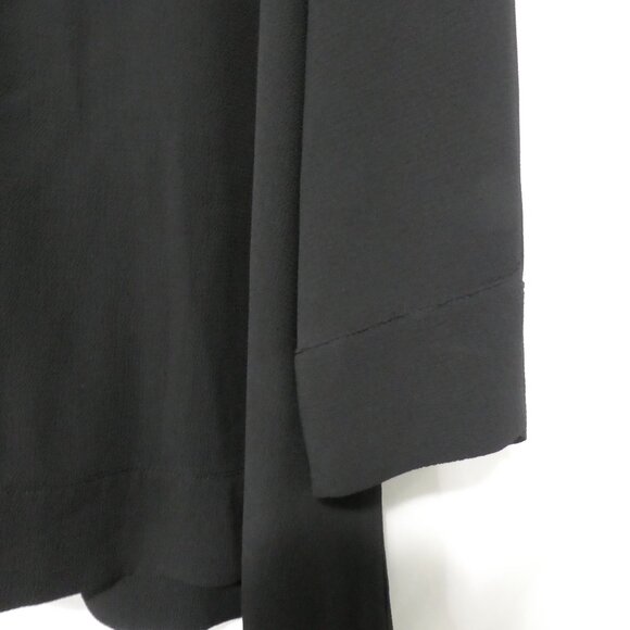 LOVE & LEGEND | size 16 | Black Long Sleeve V-NECK Blouse | Full Lace Arm Strips - Picture 8 of 14